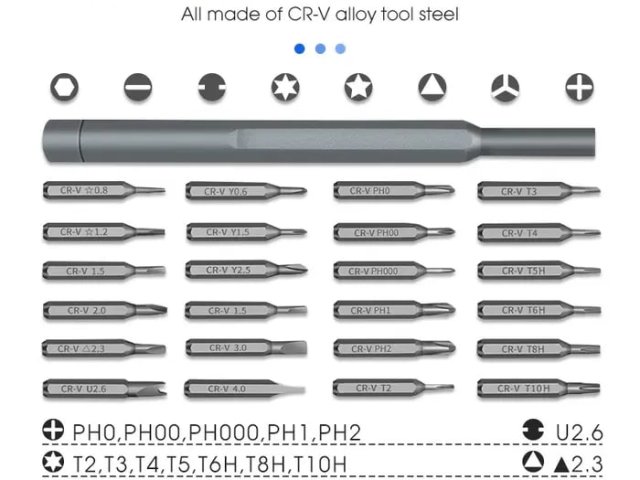 Набор магнитных отверток 25 в 1 для точных работ - 2/3