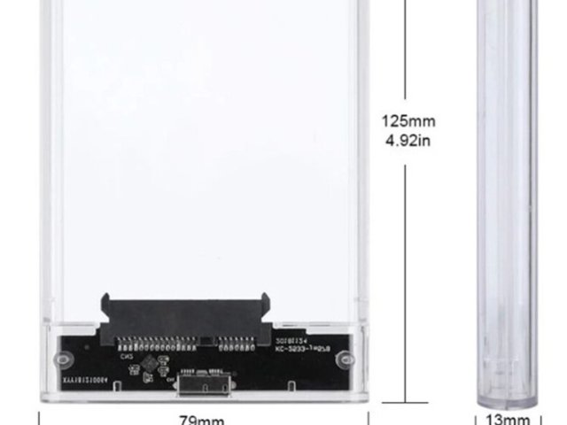 Карман для 2.5, HDD/SSD жесткого диска USB 3.0-SATA III. Прозрачный корпус - 2/3