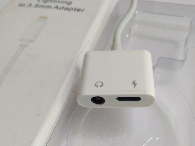 Аудио переходник для наушников lighting 2in1 наушники и зарядка - 2/3