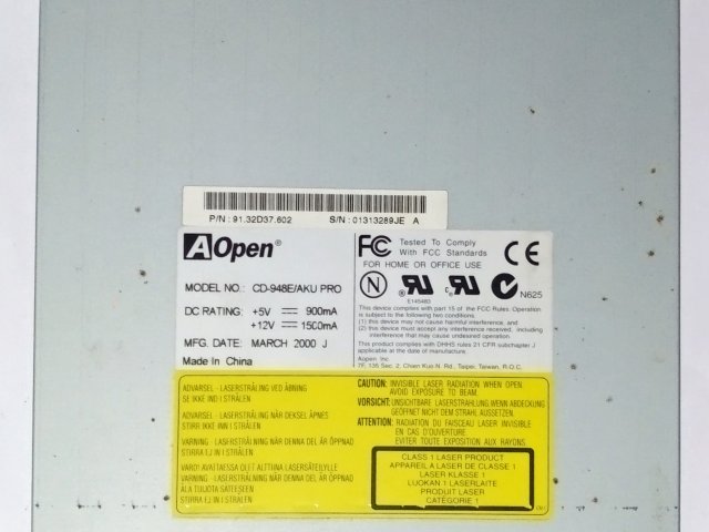Дисковод IDE AOpen CD-ROM Drive CD-948E/AKU PRO - 2/3