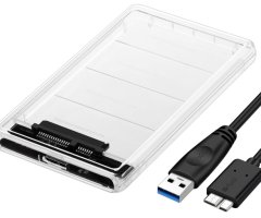 Карман для 2.5, HDD/SSD жесткого диска USB 3.0-SATA III. Прозрачный корпус - 3