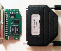 USB b type - to - LPT адаптер, переходник-контроллер - 1