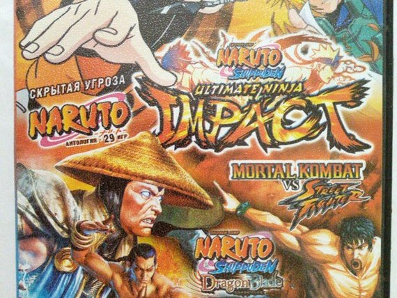 Игровой диск Naruto, Mortal Kombat, Tekken 3. 34в1. PCDVD - 1/1