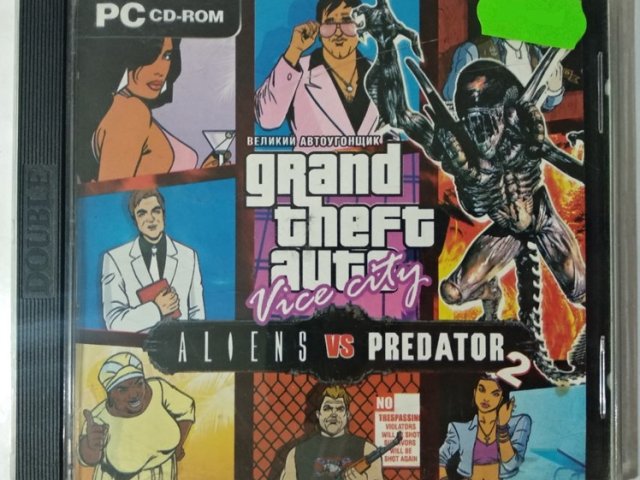 Игровой диск GTA Grand Theft Auto Vice City - Aliens vs predator 2 - 1/1