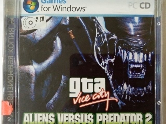 Игровой диск GTA Grand Theft Auto Vice City - Aliens Versus Predator 2 - 1/1