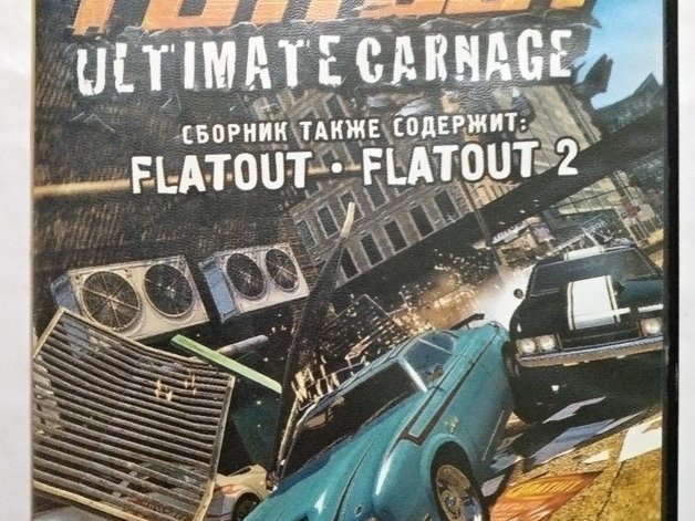 Игровой диск Flatout ultimate carnage. Крутые гонки 2008 том 2. PCDVD - 1/1