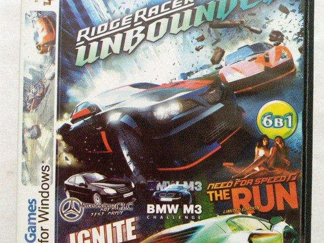 Игровой диск Ridge Racer unbounded, nfs run, ignite. 6в1. PCDVD - 1/1