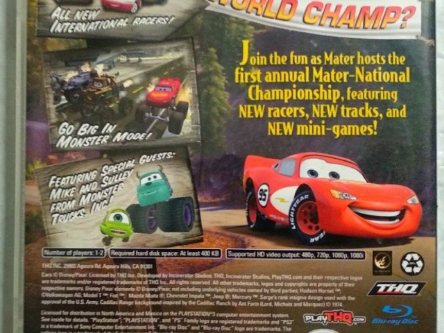 Игровой диск Cars Maternational для PS3 - 2/3
