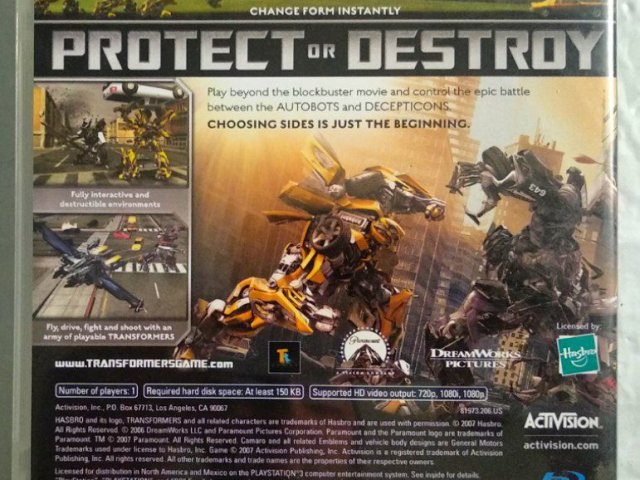 Игровой диск Transformers the game для PS3 - 2/3
