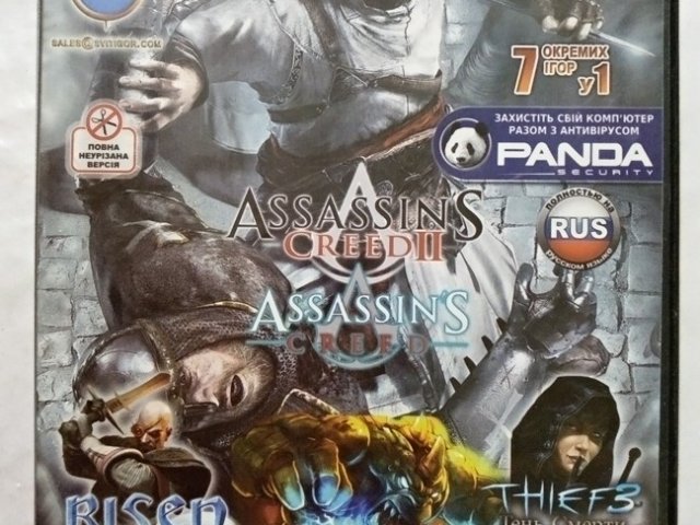 Игровой диск Assassins Creed, Risen, Thief 3, Trine. Свит пригод (7в1) - 1/2