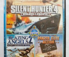Игровой диск Sillent Hunter 4, Blazing Angels 2, Panzer Elite. Свит войны