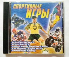 Игровой диск Hockey 2, Soccer 3, SuperBike 2000. Спортивные игры