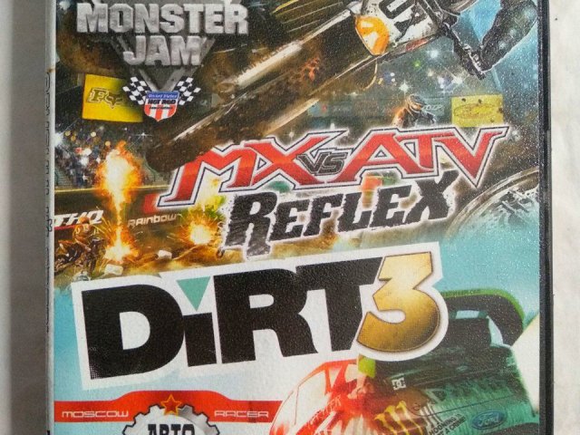 Игровой диск Dirt3, Monster Jam, Автолегенды СССР, ATV reflex. 4в1 - 1/2