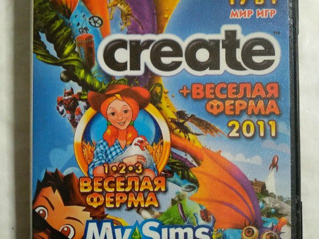 Игровой диск Create, Веселая ферма, My Sims, Spore. Мир игр (17в1), 120 грн. &mdash; 1/2
