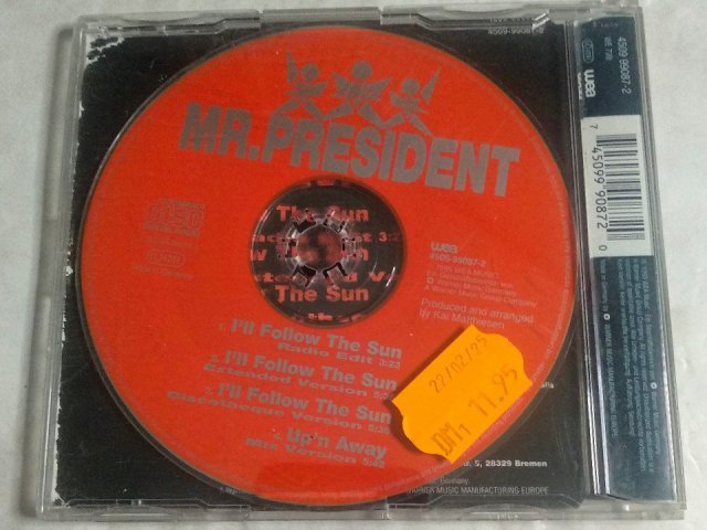 Mr. President - I'll Follow The Sun (Audio CD) (1995), 300 грн. &mdash; 2/3