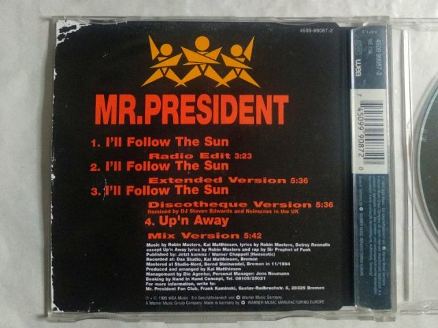 Mr. President - I'll Follow The Sun (Audio CD) (1995), 300 грн. &mdash; 3/3