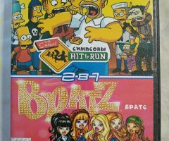 Игровой диск Simpsons, Bratz для PS2