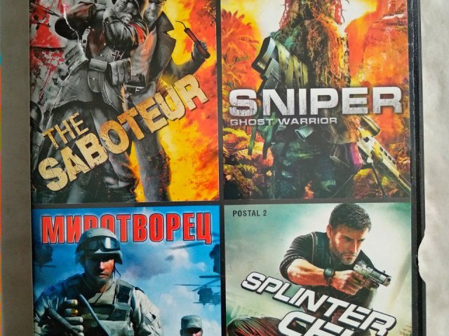Игровой диск Saboteur, Sniper: Ghost Warrior, Миротворец, Splinter Cell: Conviction, 120 грн. &mdash; 1/2