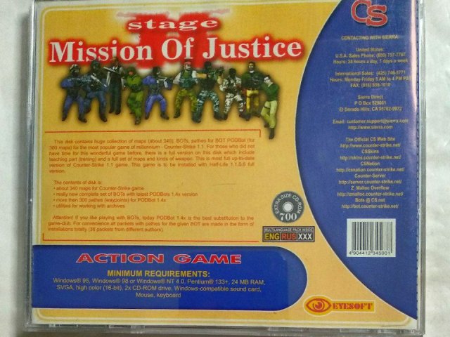 Игровой диск Counter-Strike 1.1, Half-Life (Mission Of Justice / Stage II), 320 грн. &mdash; 2/3