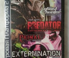 Игровой диск Ghosthunter, Predator: Concrete Jungle, Primal, Extermination для PS2