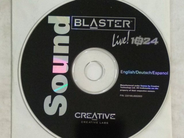 Creative Sound Blaster Live! Драйверы для звуковой карты, 40 грн. &mdash; 1/1