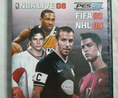 Игровой диск NBA Live 08, Pro Evolution Soccer 2008 (PES 2008), FIFA 08 и NHL 08